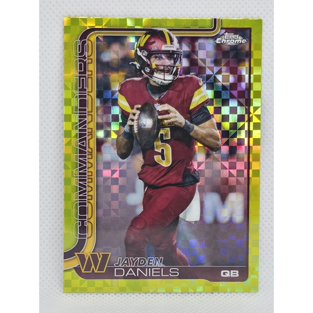2025 Topps Chrome - Jayden Daniels #295 Lime Green X-Fractor